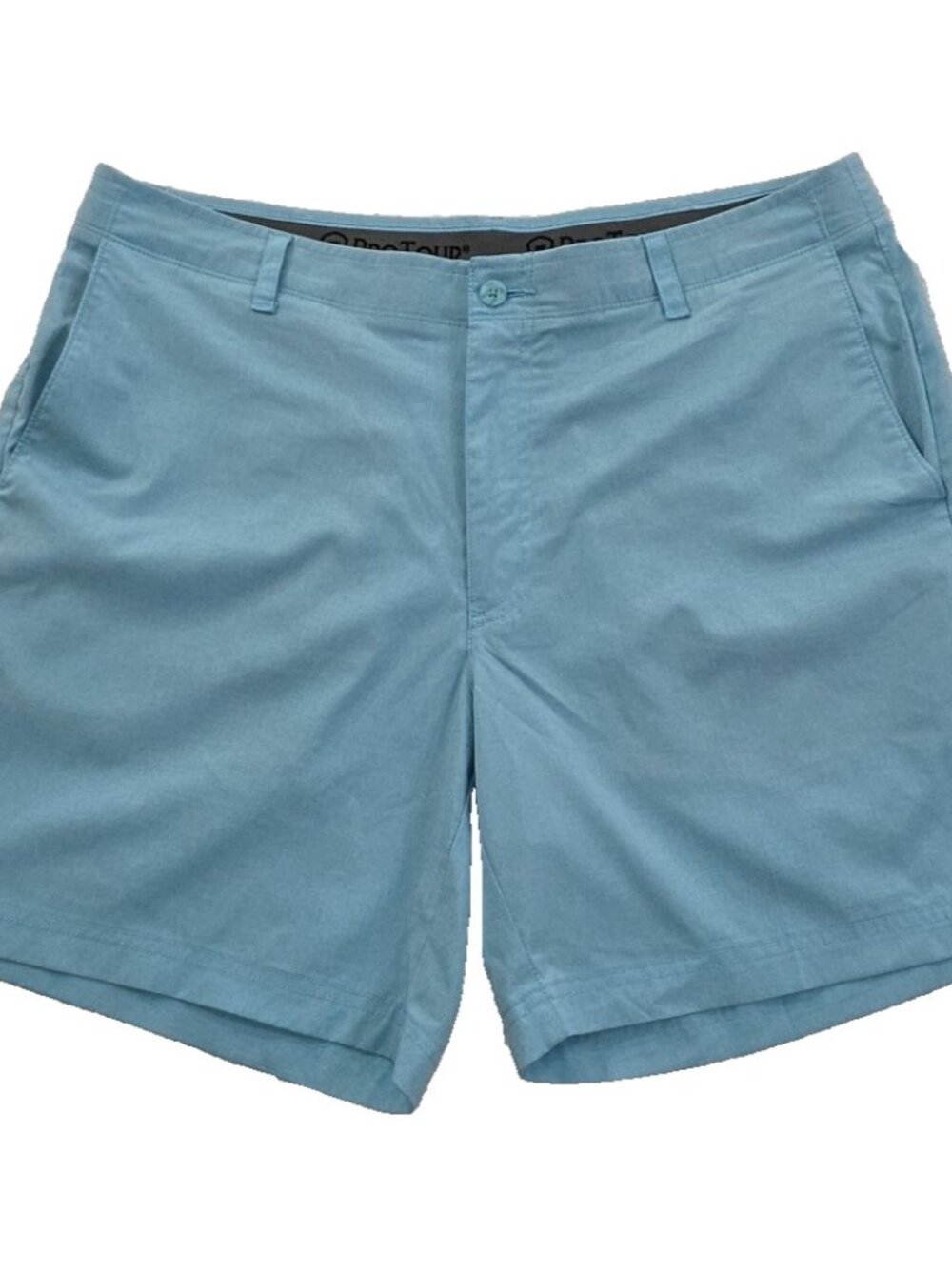 ProTour Golf Shorts Mens 38 Aqua‎ Blue 7" Inseam Shirt Gripper 4 Pockets Tennis
